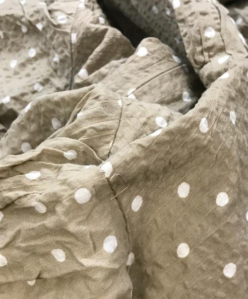 HER LIP TO（ハーリップトゥ）HER LIP TO (ハーリップトゥ) Miracle Wave Belted Dot Dress　	Her lip to　1212305008 ベージュ サイズ:Ｍの古着・服飾アイテム