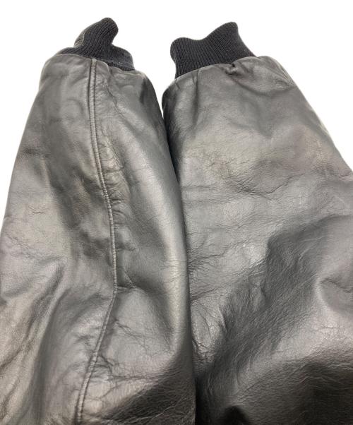 Golden Bear（ゴールデンベア）Golden Bear (ゴールデンベア) 90’ｓ袖レザー切替スタジャン/ゴールデンベア/USA製 ブラック サイズ:Ｍの古着・服飾アイテム