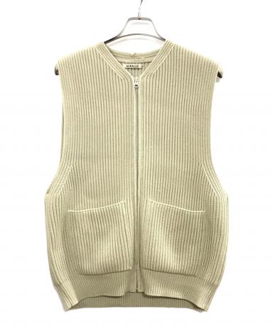 中古・古着通販】AURALEE (オーラリー) SUPER FINE WOOL RIB KNIT ZIP