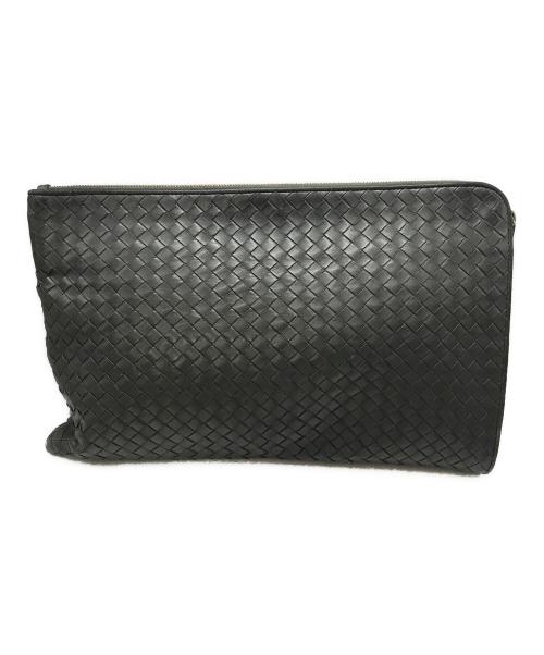 BOTTEGA VENETA（ボッテガベネタ）BOTTEGA VENETA (ボッテガベネタ) イントレチャートクラッチバッグ　BOTTEGA VENETA　B02788326L ブラックの古着・服飾アイテム