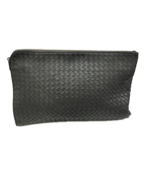 BOTTEGA VENETA（ボッテガベネタ）BOTTEGA VENETA (ボッテガベネタ) イントレチャートクラッチバッグ　BOTTEGA VENETA　B02788326L ブラックの古着・服飾アイテム