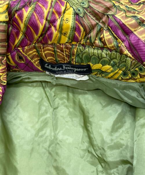 Salvatore Ferragamo（サルヴァトーレ フェラガモ）Salvatore Ferragamo (サルヴァトーレ フェラガモ) キルティングジャケット イエロー サイズ:Sの古着・服飾アイテム