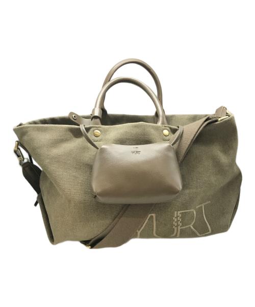 YURT（ユルト）YURT (ユルト) PANIER CANVAS BAG　YURT　EAZ1041112D0009　　ear PAPILLONNER取扱い ブラウンの古着・服飾アイテム