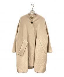 ELIN（エリン）の古着「ウールブレンド アシンメトリー コート」｜ベージュ