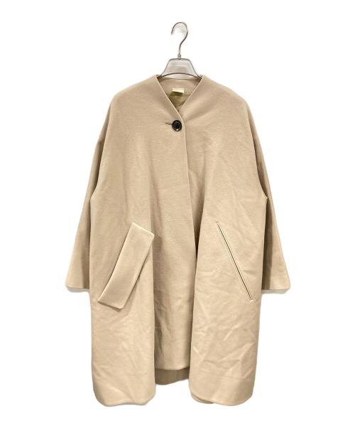 ELIN（エリン）ELIN (エリン) ウールブレンド アシンメトリー コート ベージュ サイズ:00の古着・服飾アイテム