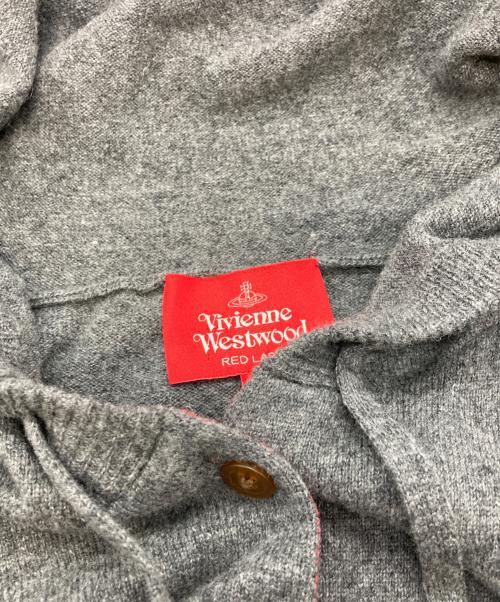 Vivienne Westwood RED LABEL（ヴィヴィアンウエストウッドレッドレーベル）Vivienne Westwood RED LABEL (ヴィヴィアンウエストウッドレッドレーベル) フーデットニットロングカーディガン グレー サイズ:00の古着・服飾アイテム