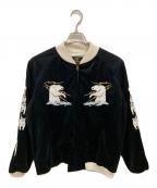 HOUSTONヒューストン）の古着「VELVETEEN SOUVENIR JACKET」｜ブラック