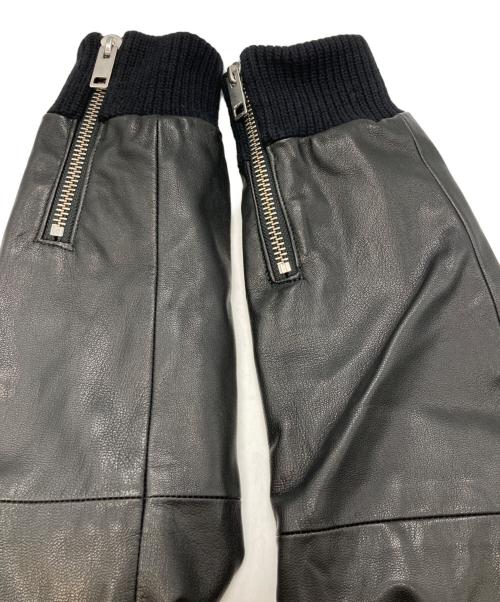 DIESEL（ディーゼル）DIESEL (ディーゼル) レザー切替メルトンジャケット/ディーゼル グレー サイズ:Sの古着・服飾アイテム