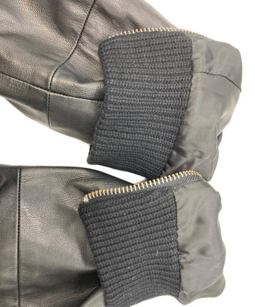 DIESEL（ディーゼル）DIESEL (ディーゼル) レザー切替メルトンジャケット/ディーゼル グレー サイズ:Sの古着・服飾アイテム