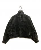 adidasアディダス）の古着「エッセンシャルズ デニム トラックトップ　adidas　IW5759」｜ブラック