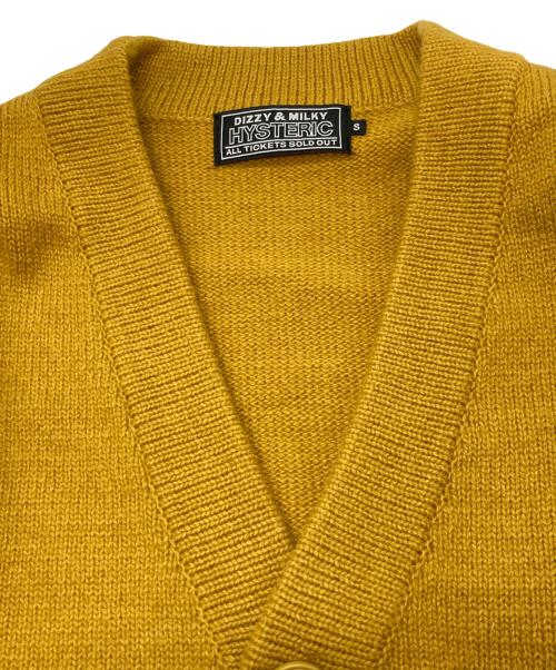 Hysteric Glamour（ヒステリックグラマー）Hysteric Glamour (ヒステリックグラマー) RABBIT HEAD ワッペンニットカーディガン/ヒステリックグラマー/02223ND05 イエロー サイズ:Sの古着・服飾アイテム