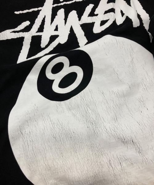 stussy（ステューシー）stussy (ステューシー) 8 BALL PIG DYED TEE/ステューシー ブラック×ホワイト サイズ:Lの古着・服飾アイテム