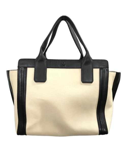 Chloe（クロエ）Chloe (クロエ) アリソントートバッグ/クロエ/01-15-50-65 ベージュ×ブラックの古着・服飾アイテム