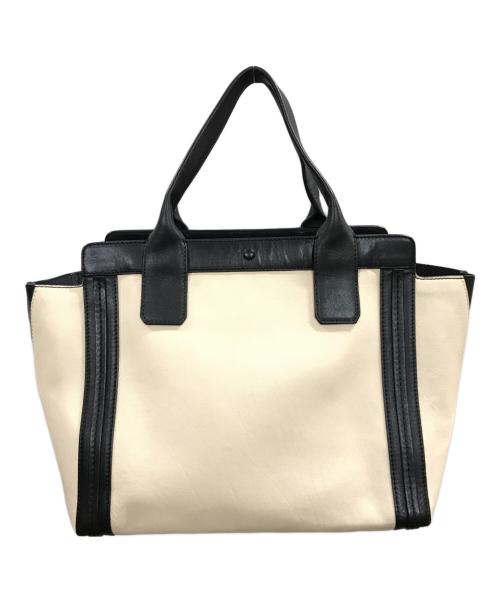 Chloe（クロエ）Chloe (クロエ) アリソントートバッグ/クロエ/01-15-50-65 ベージュ×ブラックの古着・服飾アイテム