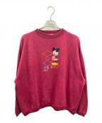 mickey &co.ミッキーアンドカンパニー）の古着「刺繍スウェット　ミッキーアンドカンパニー」｜レッド