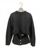 led . tokyoレッドトーキョー）の古着「変形スウェット/レッドトーキョー/S23C003」｜ブラック