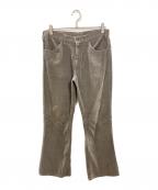 LEVI'Sリーバイス）の古着「646コーデュロイフレアパンツ/ボタン裏10 70’ｓ 42TALON/リーバイス」｜グレー