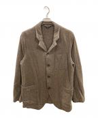 COMME des GARCONS HOMME PLUSコムデギャルソンオムプリュス）の古着「ヘリンボーン縮絨テーラードジャケット/コムデギャルソンオムプリュス/PJ-04088M  AD2000」｜ブラウン