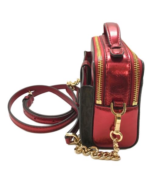 MICHAEL KORS（マイケル・コース）MICHAEL KORS (マイケルコース) JET SET ITEM ショルダーバッグ/マイケルコース/35H3GTTC2B ブラウン×レッドの古着・服飾アイテム
