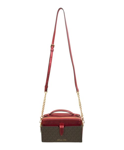 MICHAEL KORS（マイケル・コース）MICHAEL KORS (マイケルコース) JET SET ITEM ショルダーバッグ/マイケルコース/35H3GTTC2B ブラウン×レッドの古着・服飾アイテム