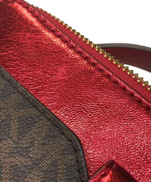 MICHAEL KORS（マイケル・コース）MICHAEL KORS (マイケルコース) JET SET ITEM ショルダーバッグ/マイケルコース/35H3GTTC2B ブラウン×レッドの古着・服飾アイテム
