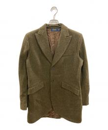 POLO RALPH LAUREN（ポロ・ラルフローレン）の古着「アルパカ混テーラードジャケット/ポロ・ラルフローレン/イタリア製」｜オリーブ