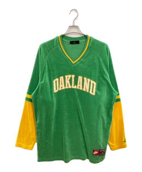 NIKE（ナイキ）NIKE (ナイキ) プルオーバーフリースジャケット/ナイキ/オークランドアスレチックス グリーン サイズ:XLの古着・服飾アイテム