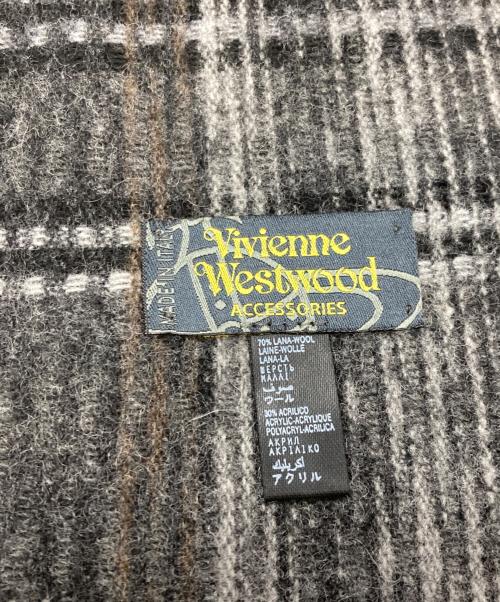 Vivienne Westwood（ヴィヴィアンウエストウッド）Vivienne Westwood (ヴィヴィアンウエストウッド) マフラー　ヴィヴィアンウエストウッド グレーの古着・服飾アイテム