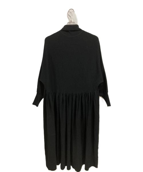 Curensology（カレンソロジー）Curensology (カレンソロジー) ウールハイネックギャザーワンピース　カレンソロジー　CL009134ER-06 ブラック サイズ:Freeの古着・服飾アイテム