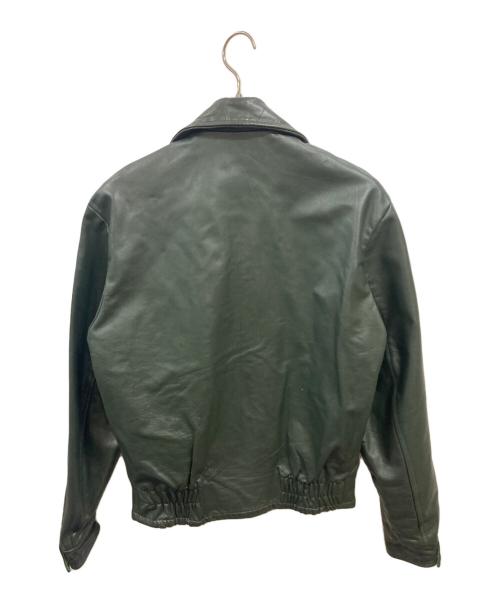 Bouwigtt（ブーウィット）Bouwigtt (ブーウィット) レザージャケット　ブーウィット グリーン サイズ:Sの古着・服飾アイテム
