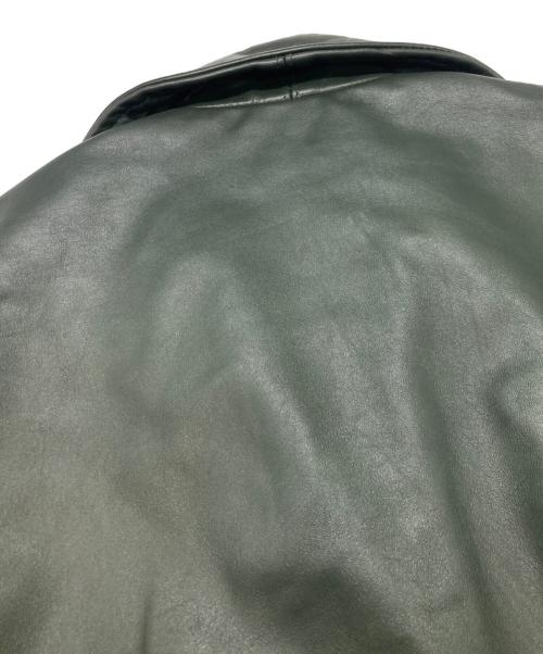 Bouwigtt（ブーウィット）Bouwigtt (ブーウィット) レザージャケット　ブーウィット グリーン サイズ:Sの古着・服飾アイテム