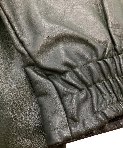 Bouwigtt（ブーウィット）Bouwigtt (ブーウィット) レザージャケット　ブーウィット グリーン サイズ:Sの古着・服飾アイテム