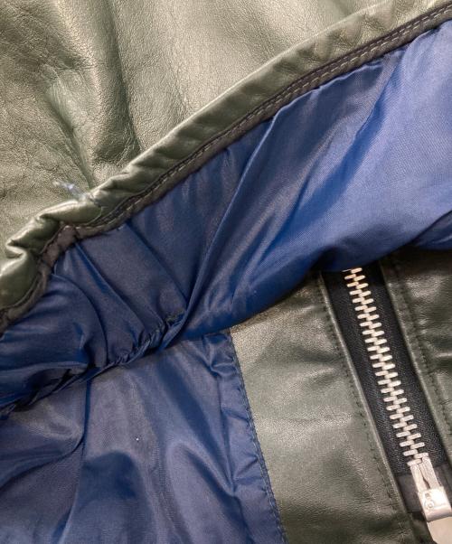 Bouwigtt（ブーウィット）Bouwigtt (ブーウィット) レザージャケット　ブーウィット グリーン サイズ:Sの古着・服飾アイテム