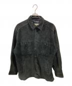 PERRY ELLISペリーエリス）の古着「スウェードレザージャケット」｜ブラック