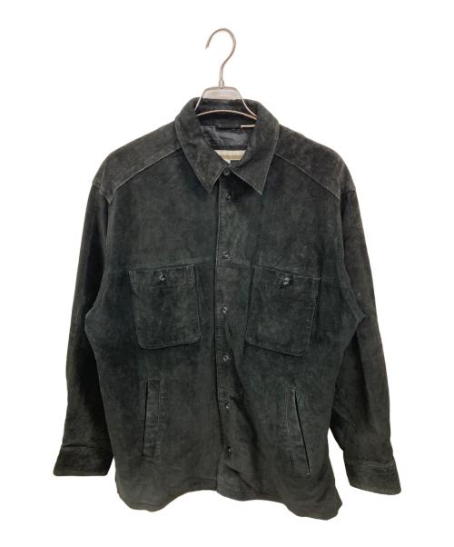 PERRY ELLIS（ペリーエリス）PERRY ELLIS (ペリーエリス) スウェードレザージャケット ブラック サイズ:Ｌの古着・服飾アイテム