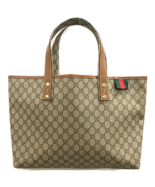 GUCCI（グッチ）GUCCI (グッチ) シェリーラインPVCトートバッグ/グッチ/211134/GG/001998 ベージュの古着・服飾アイテム