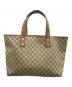 GUCCI (グッチ) シェリーラインPVCトートバッグ/グッチ/211134/GG/001998 ベージュ：25000円