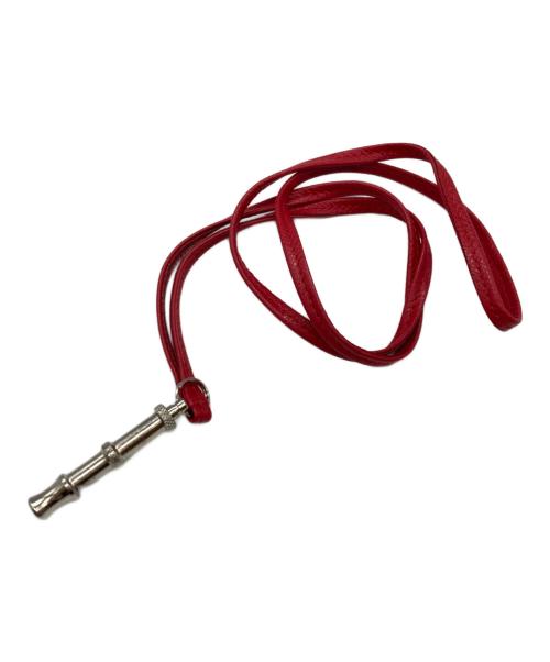 HERMES（エルメス）HERMES (エルメス) ホイッスルネックレス/エルメス レッド×シルバーの古着・服飾アイテム