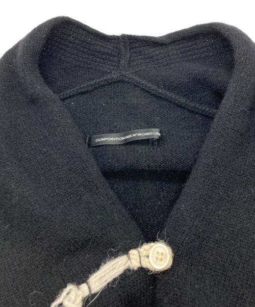 Y's COMPOSITION SEE ATTACHED LABEL（ワイズコンポジションシーアタッチドレーベル）Y's COMPOSITION SEE ATTACHED LABEL (ワイズコンポジションシーアタッチドレーベル) ニットカーディガン/ワイズコンポジションシーアタッチドレーベル/YY-K12-576 ブラック サイズ:2の古着・服飾アイテム