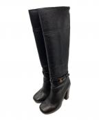 TORY BURCHトリーバーチ）の古着「ヒールロングブーツ　トリーバーチ」｜ブラック