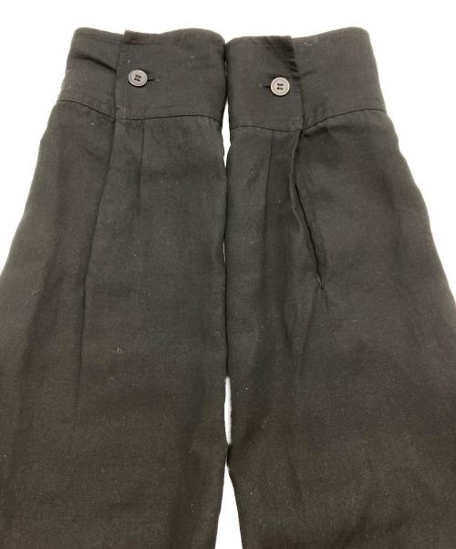 Yohji Yamamoto collections（ヨウジヤマモトコレクションズ）Yohji Yamamoto collections CELLULOSE POPLIN FRONT KNOT DETAIL BLOUSE/ヨウジヤマモトコレクションズ/F0-B62-200 ブラック サイズ:1の古着・服飾アイテム