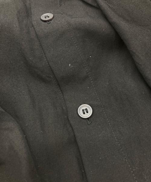 Yohji Yamamoto collections（ヨウジヤマモトコレクションズ）Yohji Yamamoto collections CELLULOSE POPLIN FRONT KNOT DETAIL BLOUSE/ヨウジヤマモトコレクションズ/F0-B62-200 ブラック サイズ:1の古着・服飾アイテム