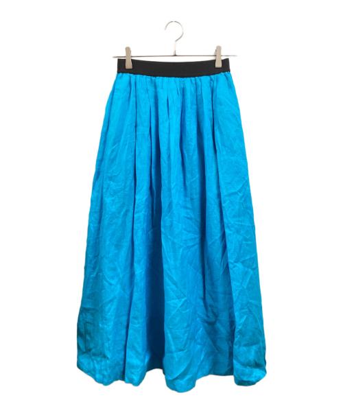 M・Fil（エムフィル）M・Fil (エムフィル) リネンギャザースカート スカイブルー サイズ:36の古着・服飾アイテム