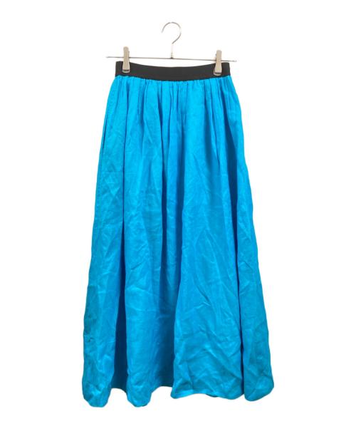 M・Fil（エムフィル）M・Fil (エムフィル) リネンギャザースカート スカイブルー サイズ:36の古着・服飾アイテム