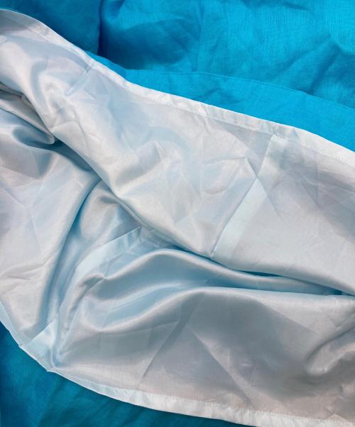 M・Fil（エムフィル）M・Fil (エムフィル) リネンギャザースカート スカイブルー サイズ:36の古着・服飾アイテム