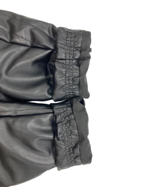 BUFFALO BOBS（バッファローボブズ）BUFFALO BOBS (バッファローボブズ) レザータッチ ダウンジャケット ブラック サイズ:1-2の古着・服飾アイテム