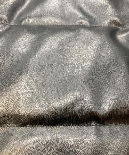 BUFFALO BOBS（バッファローボブズ）BUFFALO BOBS (バッファローボブズ) レザータッチ ダウンジャケット ブラック サイズ:1-2の古着・服飾アイテム