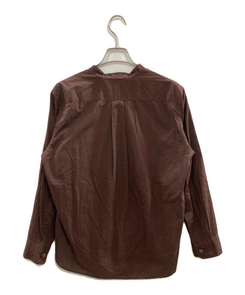 MARGARET HOWELL（マーガレットハウエル）MARGARET HOWELL (マーガレットハウエル) バンドカラーシャツ/マーガレットハウエル/578-2253012 ブラウン サイズ:1の古着・服飾アイテム