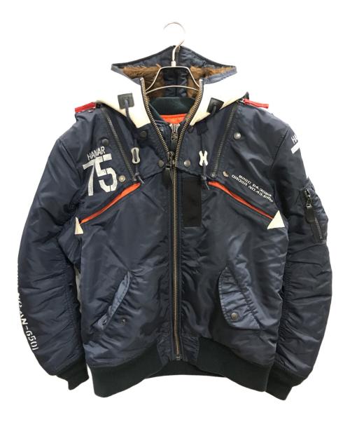 AVIREX（アヴィレックス）AVIREX (アヴィレックス) MA-1 REMODEL MARK2/アヴィレックス/783-8252056 ネイビー サイズ:Ｌの古着・服飾アイテム