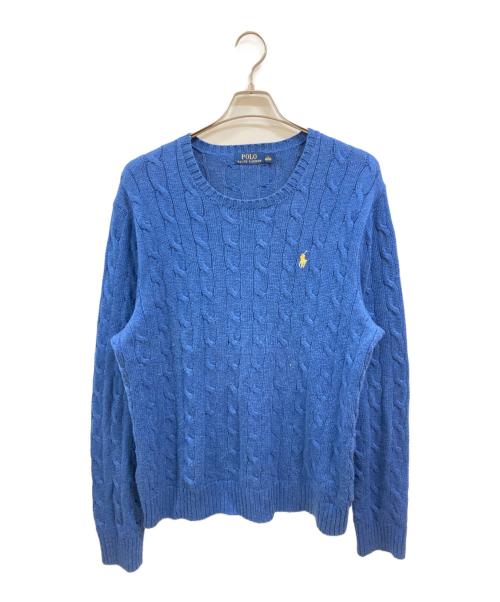 POLO RALPH LAUREN（ポロ・ラルフローレン）POLO RALPH LAUREN (ポロ・ラルフローレン) ケーブルニット/ポロ・ラルフローレン ブルー サイズ:Ｌの古着・服飾アイテム